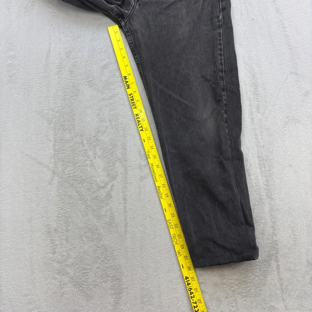 Vintage Levis 505 Jeans Men 34x26 Black Orange Tab Straight Leg 90s Faded Hemmed